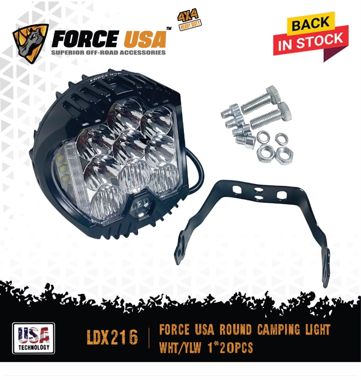 Round LED camping light